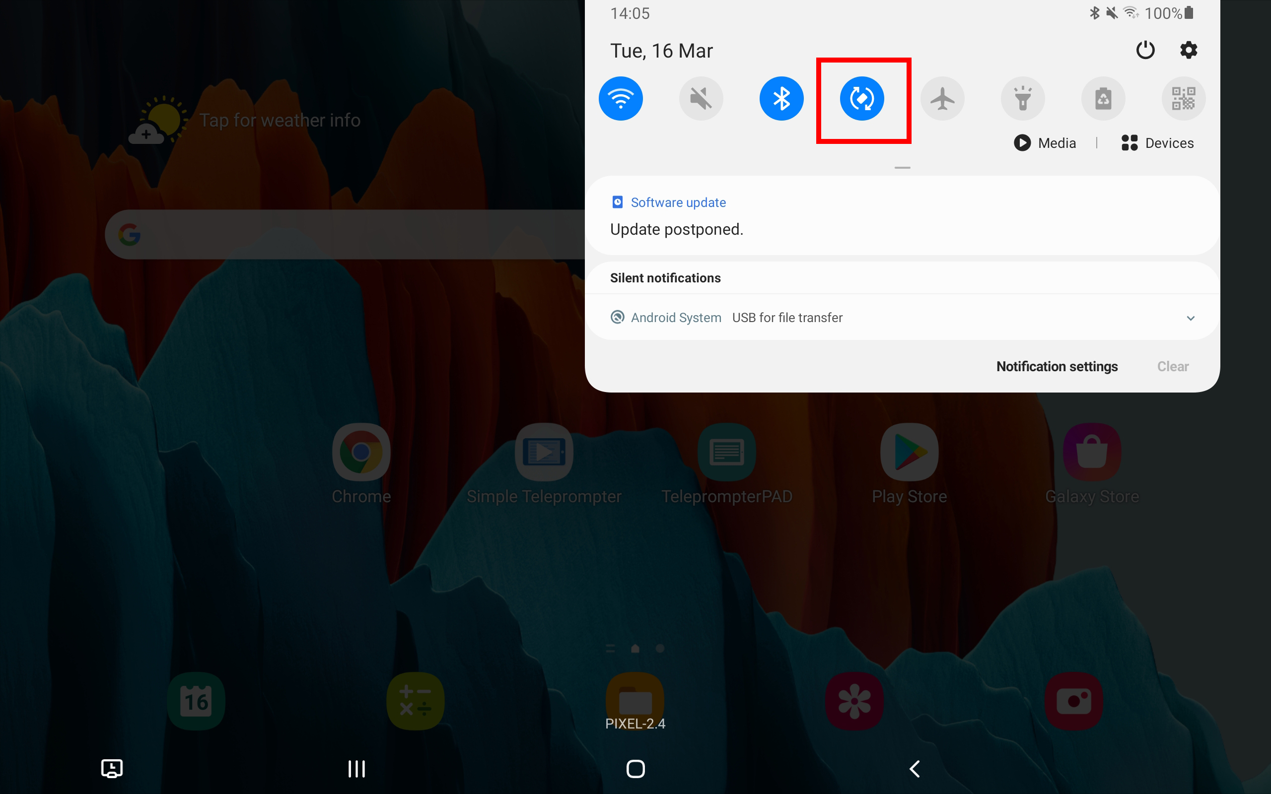 How to block automatic screen rotation on Android
